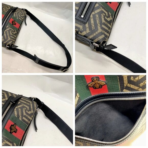 Gucci Shoulder Bag Black PVC 810-080725 - Picture 7 of 13